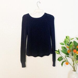 🦋 AMERICAN EAGLE Navy Blue Knit Pullover Sweater Small
